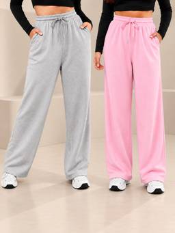 TULSATTVA - Multi-Color Women Regular Fit Track Pants (Pack Of 2)