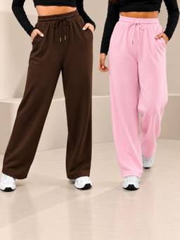 TULSATTVA - Multi-Color Women Regular Fit Track Pants (Pack Of 2)