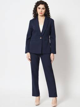 Beatnik - Formal Blue Western Women Blazer with Pant