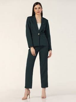 Beatnik - Formal Green Western Women Blazer with Pant