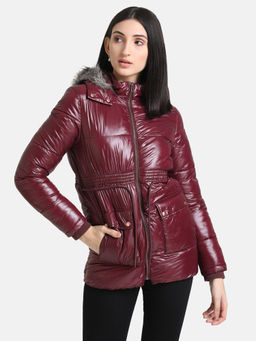 Kazo - Maroon Glossy Down Jacket