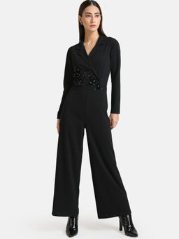 Kazo - Black Sequined Embellished Jumpsuit