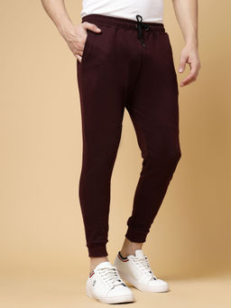 RIGO - Mens Wine Solid Terry Joggers