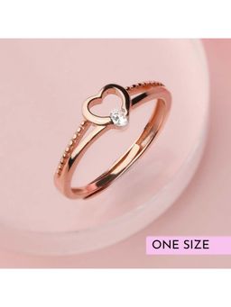Zavya - Beloved 925 Silver Ring in Rose Gold Adjustable