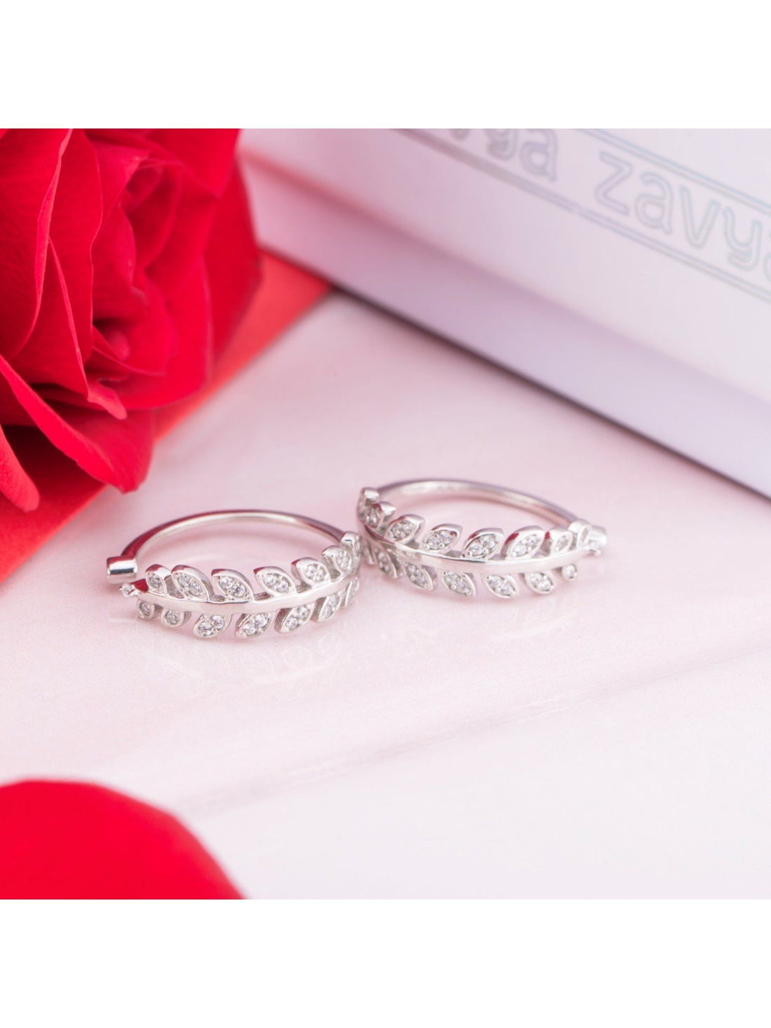 Buy Zavya Leafy Silver Adjustable 925 Silver Toe Ring Online