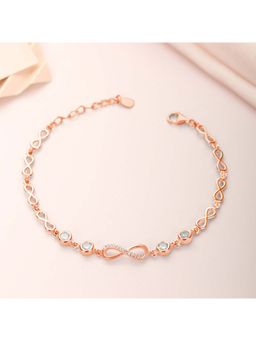 Zavya - Infinity 925 Silver Bracelet Rose Gold Plating