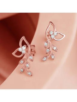 Zavya - Greek Goddess Rose Gold 925 Silver Stud Earrings