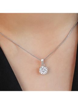 Zavya - Solitaire 925 Silver Necklace