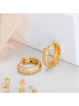Zavya - Golden Radiance Gold-Plated 925 Sterling Silver Hoop Earrings