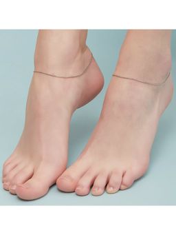 Zavya - Sleek Minimal Chain 925 Sterling Silver Anklet