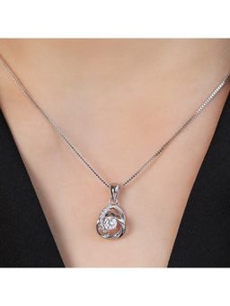 Zavya - Radiant Reflections 925 Sterling Silver Rhodium Plated Necklace