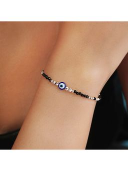 Zavya - Protective Charm Rhodium Plated 925 Sterling Silver Bracelet