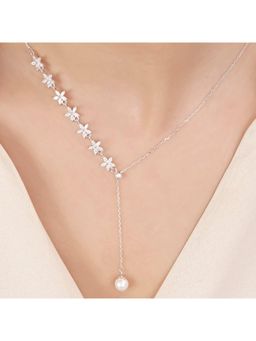 Zavya - Shimmering Stars Rhodium Plated 925 Sterling Silver Necklace