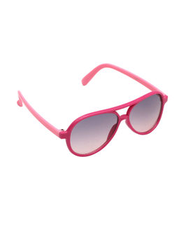 Spiky - Pink Frame Grey Lens Aviator UV Protection Sunglass 1232_RED_PINK
