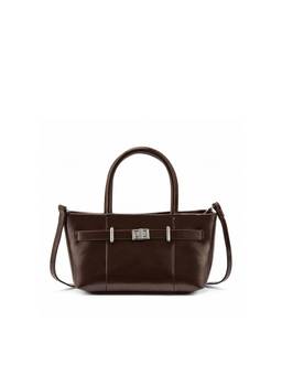Lino Perros - Ella Elite Coffee Handbag with Detachable Strap