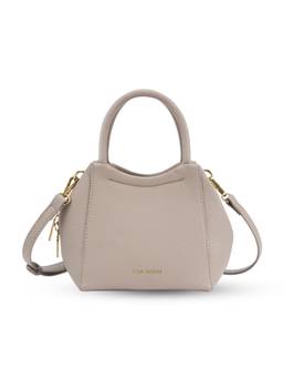 Lino Perros - Ella Sculpt Beige Sling Bag with Detachable Strap