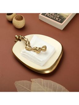 De Maison Decor - Stones Serving ware Ivory enamle - Napkin/Tissue Holder