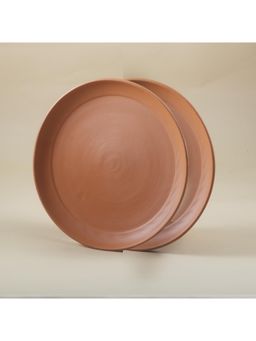 Vanchai - Terracotta Handmade Dinner Thali Plate Pack for Restaurant, Festive Celebration