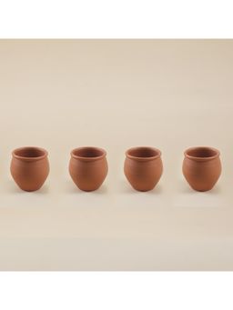 Vanchai - Handcrafted Earthen Mitti Clay Kulhad/Kullad Cups, Tea Cup - Pack of 4