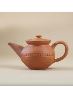 Vanchai - Handmade Engraved Terracotta Milk/Tea Pot with Lid (500 ml)