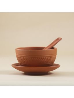 Vanchai - Terracotta Handcrafted Soup Bowl for Vegetable Soup, Chutney, Snacks