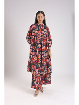 Amrood - Black Floral Print Co-Ord (Set of 2)
