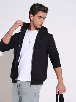 SHOWOFFFF - Black Solid Regular Hoodie