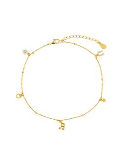 Nistra - 925 Sterling Silver Rhythm and Shine Anklet