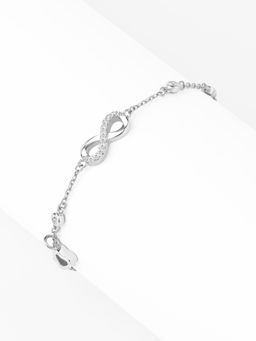 Nistra - 925 Sterling Silver Eternal Love Infinity Bracelet