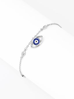 Nistra - 925 Sterling Silver Fortune Guard Evil Eye Bracelet