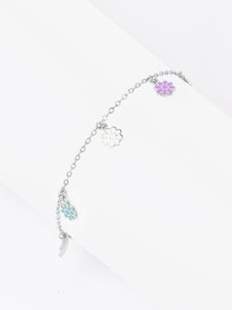 Nistra - 925 Sterling Silver Petal Pop Bracelet