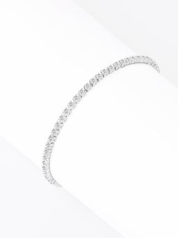 Nistra - 925 Sterling Silver Fine Arc Tennis Bracelet