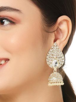 Fabula - Kundan Teardrop Jhumka Earrings