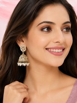 OOMPH - Gold Plated Jhumka Earrings