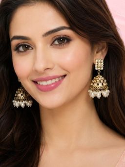 OOMPH - Gold Plated Jhumka Earrings