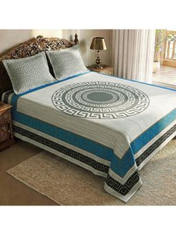 Story@Home - 240 Tc Super Soft Microfiber King Size Bedsheet with Pillow Covers