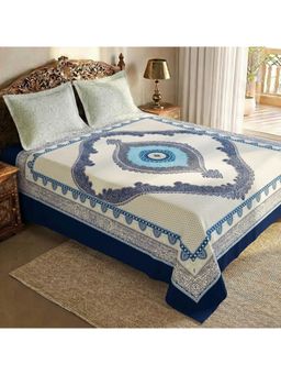 Story@Home - 240 Tc Super Soft Microfiber King Size Bedsheet with Pillow Covers