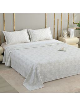 Story@Home - Cotton 400 Tc Super Soft King Size Bedsheet with Pillow Covers