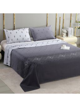 Story@Home - Cotton 400 Tc Super Soft King Size Bedsheet With Pillow Covers
