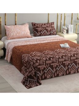 Story@Home - Cotton 400 Tc Super Soft King Size Bedsheet With Pillow Covers