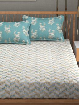 Florida - Premium Cotton Fitted Bedsheet For King Bed