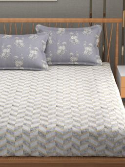 Florida - Premium Cotton Fitted Bedsheet For King Bed