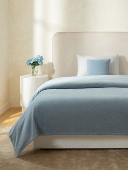 Maspar - Single Bed Pure Cotton Solid 256 Gsm Bed Cover