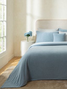 Maspar - Double Bed Pure Cotton Solid 256 Gsm Bed Cover