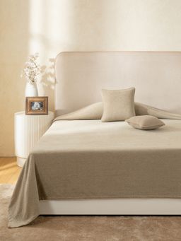 Maspar - Single Bed Pure Cotton Solid 256 Gsm Bed Cover
