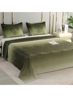Story@Home - Cotton 300 Tc Super Soft King Size Bedsheet With Pillow Covers