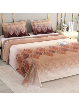 Story@Home - Cotton 300 Tc Super Soft King Size Bedsheet With Pillow Covers