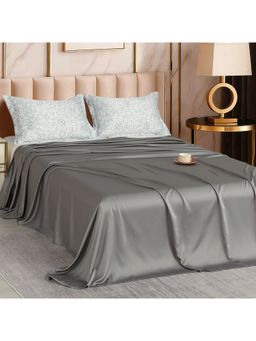 Story@Home - 400 Tc Premium Silky Soft King Size Bedsheet With Pillow Covers