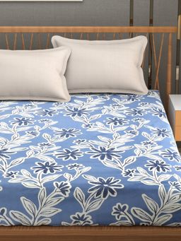 Florida - Floral Polycotton King Size Bedsheet With Pillow Covers