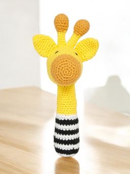 LITTLE GINNIE - Giraffe Rattle Yellow Soft Toy